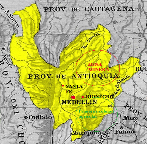 Provincia de Antioquia en 1830