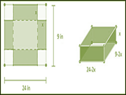 Figura 1. Dimensiones de la caja rectangular desde Geogegebra